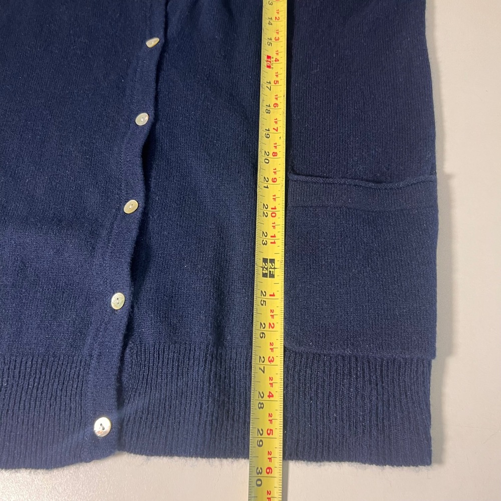 Beryll Cardigan Sweater Womens O/S Blue 100% Cashmere Long Shawl Collar Luxury - Picture 6 of 7